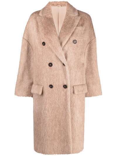 Brunello Cucinelli двубортное шерстяное пальто