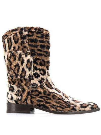 Martine Rose ботинки с леопардовым принтом FMROMCWB108732
