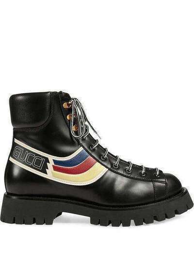 Gucci ботинки со шнуровкой и графичным принтом 5969220GQ50