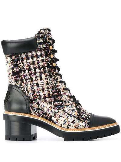 Tory Burch tweed lace-up boots 57667