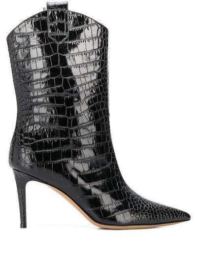 Alexandre Vauthier ботильоны Wayne 85 с тиснением под кожу крокодила WAYNE80BOOT