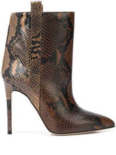 Paris Texas snakeskin effect stiletto boots PX123PB