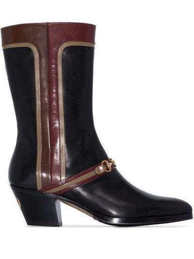 Gucci высокие ботинки Black Zhara Cuban 6143261D070