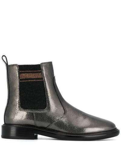 Brunello Cucinelli ботинки челси с эффектом металлик MZBUC1233G