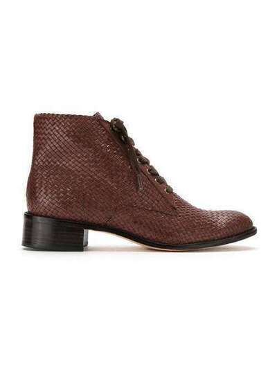 Sarah Chofakian leather ankle length boots BOTATRESSEGR35FA