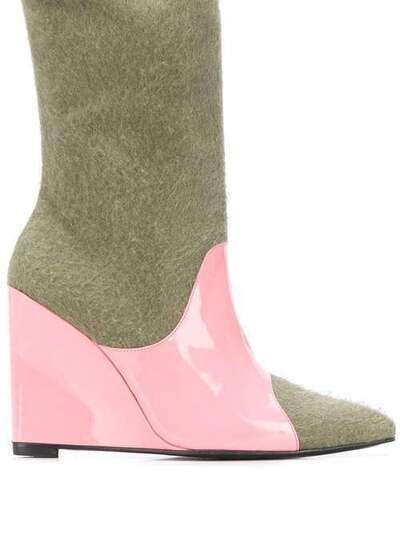 Leandra Medine colour block wedge boots FLMEWWSB193099