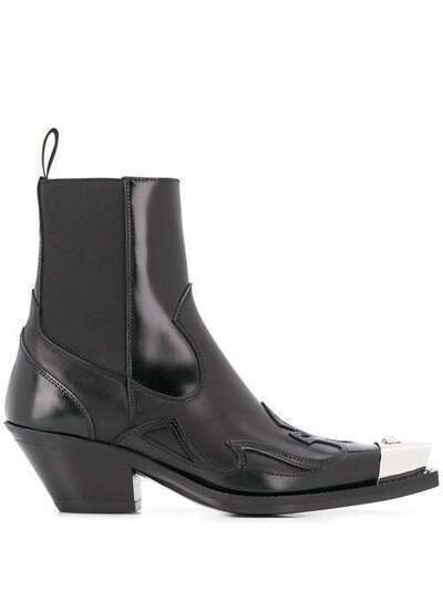 Versace ковбойские ботинки с контрастным носком DST119IDVTA5