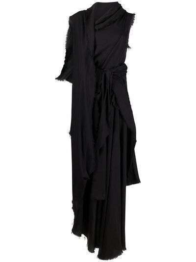 Yohji Yamamoto драпированное платье макси
