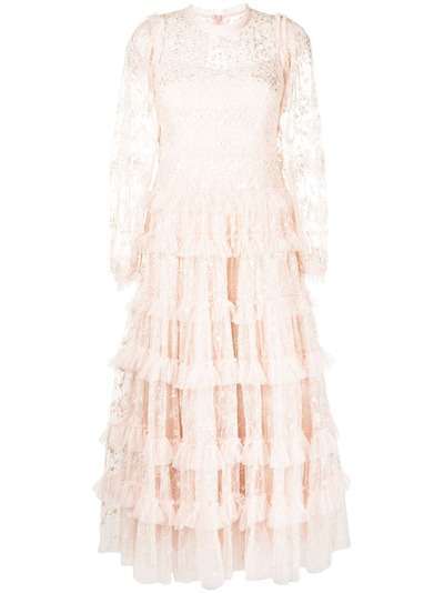 Needle & Thread кружевное платье Blossom с оборками