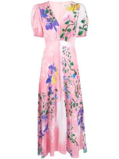 Saloni платье Lea с цветочным принтом
