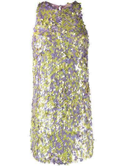 Emilio Pucci платье мини без рукавов с пайетками