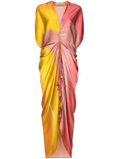 Silvia Tcherassi платье-кафтан Cloister со сборками