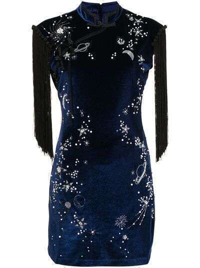 Lisa Von Tang платье Starry Night с бахромой