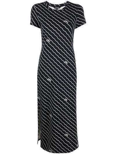 Lauren Ralph Lauren diagonal-line long T-shirt dress