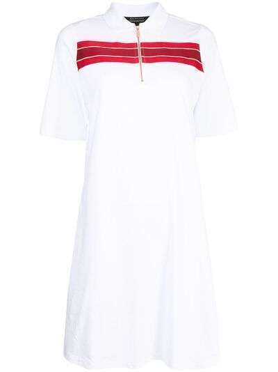 Armani Exchange платье с воротником поло и отделкой в полоску
