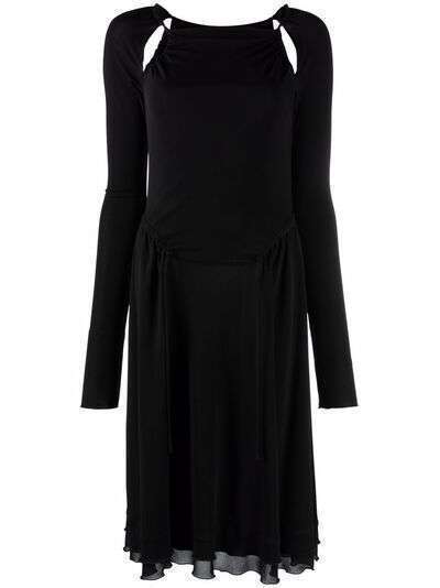 Salvatore Ferragamo cut-out detailed midi dress