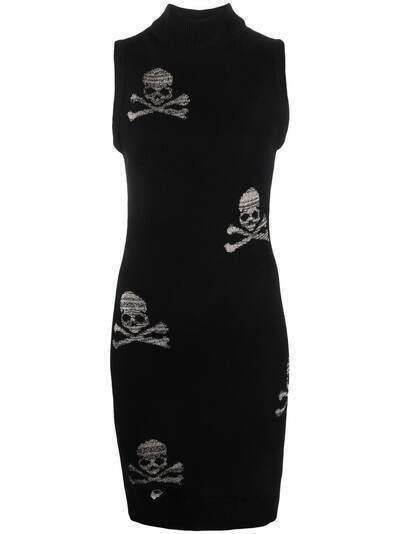 Philipp Plein платье с декором Skull