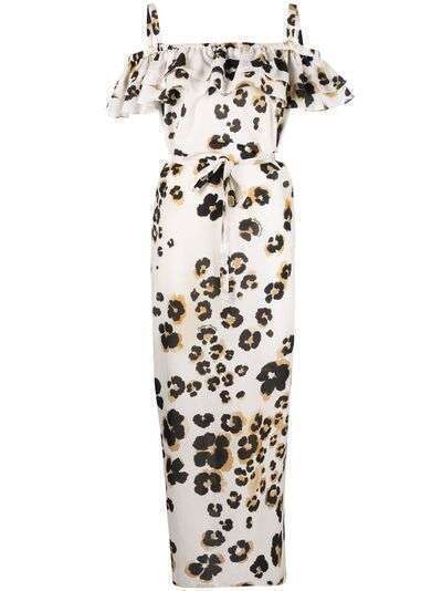 Boutique Moschino длинное платье с леопардовым принтом