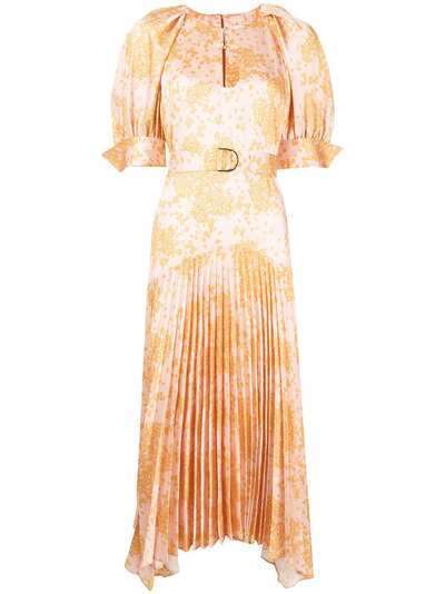 Acler платье миди с цветочным принтом и поясом