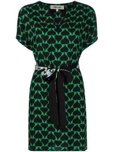 DVF Diane von Furstenberg платье с V-образным вырезом и принтом