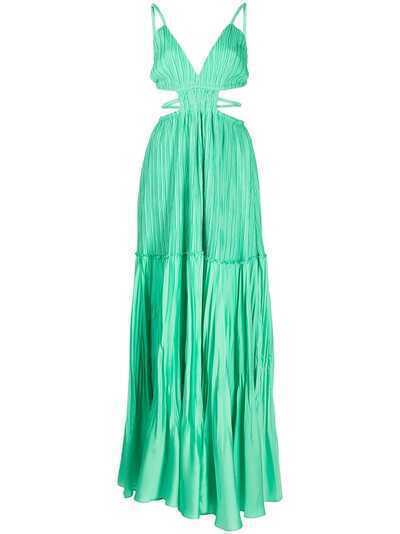 Jonathan Simkhai плиссированное платье с V-образным вырезом