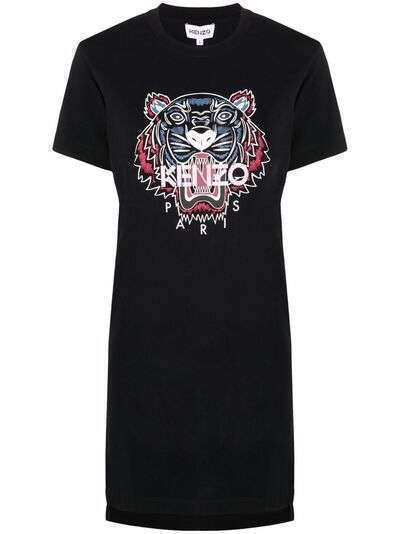 Kenzo платье-футболка с вышитым логотипом Tiger