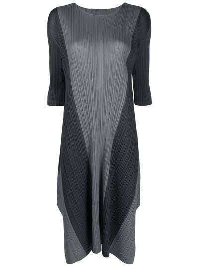 Pleats Please Issey Miyake плиссированное платье миди