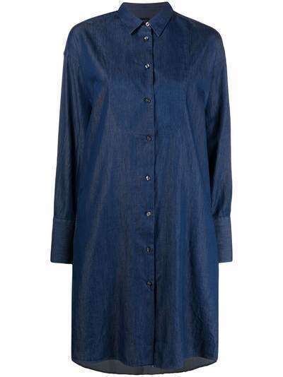 Fay джинсовое платье-рубашка с длинными рукавами