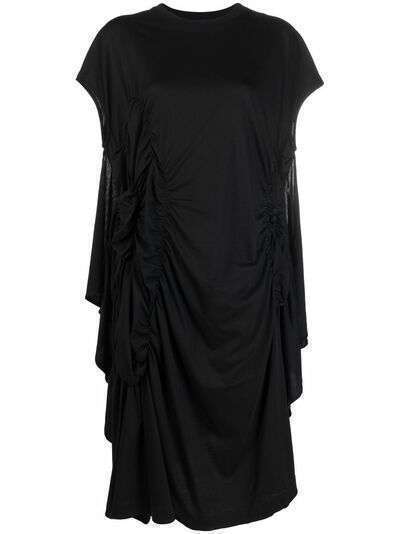 Simone Rocha платье миди асимметричного кроя со сборками