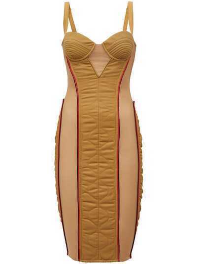 Burberry стеганое платье-корсет