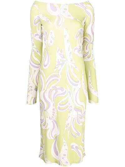 Emilio Pucci Farfalle-print fitted dress