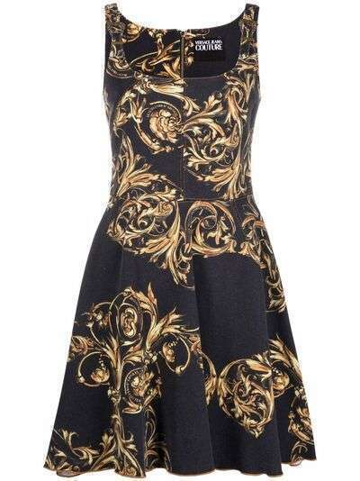 Versace Jeans Couture расклешенное платье с принтом Regalia Baroque