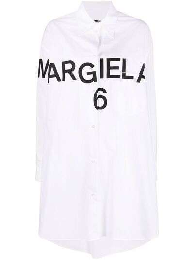 MM6 Maison Margiela платье-рубашка с логотипом