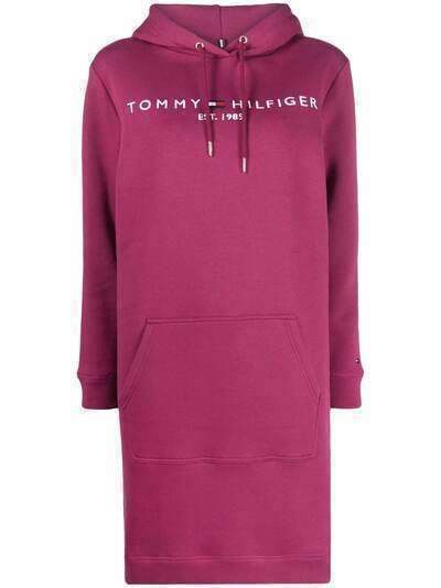 Tommy Hilfiger платье-толстовка с капюшоном и логотипом