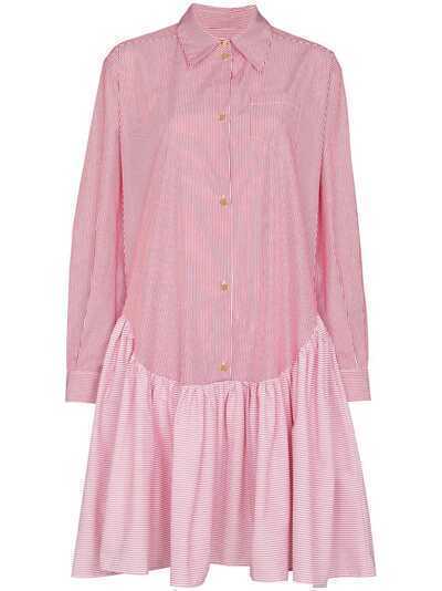 Brøgger полосатое платье-рубашка с баской