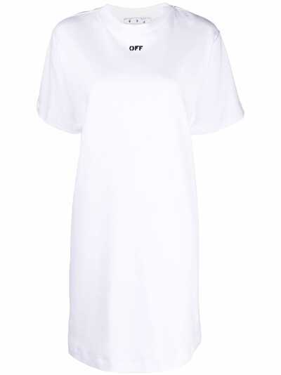 Off-White платье-футболка с логотипом Off