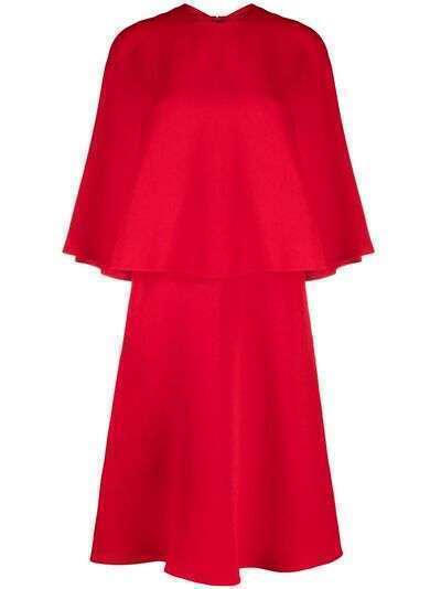 Valentino платье-кейп длины миди