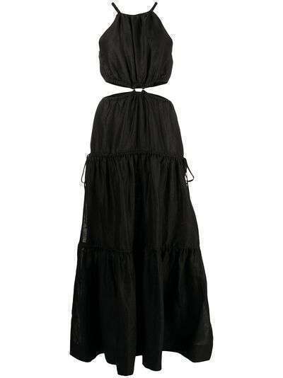 BEC + BRIDGE halterneck tiered maxi dress