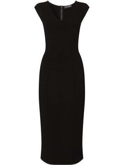 Dolce & Gabbana приталенное платье с V-образным вырезом