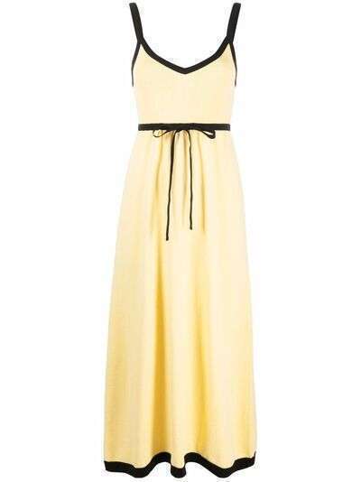 Jil Sander платье миди с контрастной отделкой