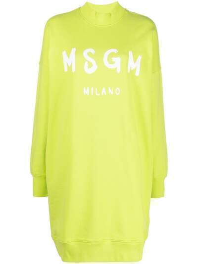 MSGM платье-джемпер с логотипом