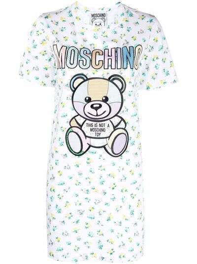 Moschino платье-футболка с принтом Teddy Bear