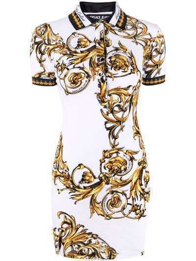 Versace Jeans Couture платье с воротником поло и принтом Baroque