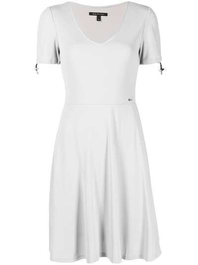 Armani Exchange расклешенное платье с короткими рукавами