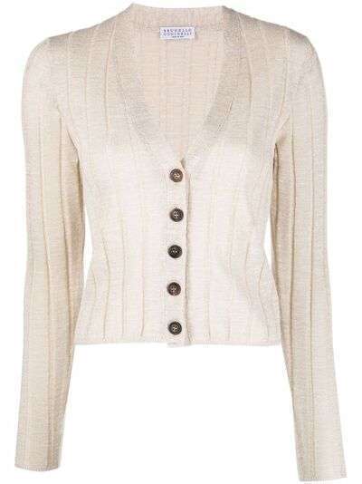 Brunello Cucinelli V-neck ribbed-knit cardigan