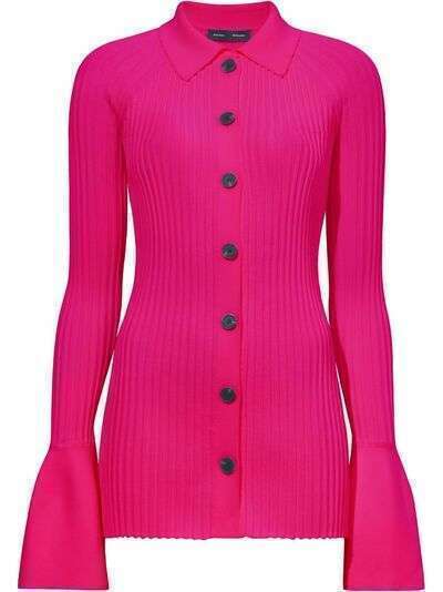 Proenza Schouler Rib Knit Collarded Cardigan