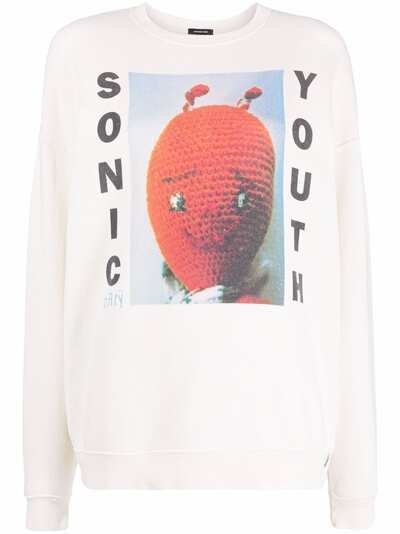 R13 свитер с принтом Sonic Youth