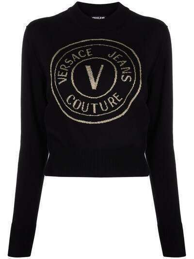 Versace Jeans Couture джемпер вязки интарсия с логотипом