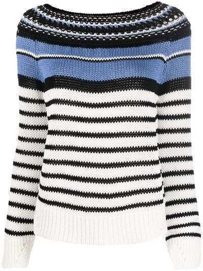 Ermanno Ermanno striped ribbed-knit jumper
