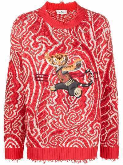 ETRO жаккардовый свитер Kung Fu Panda